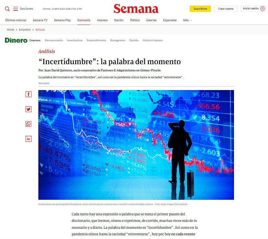Incertidumbre: la palabra del momento